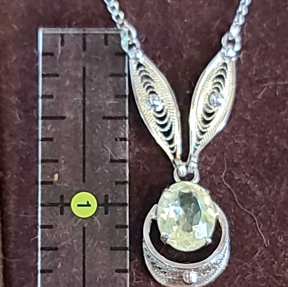 Peridot and Sterling silver